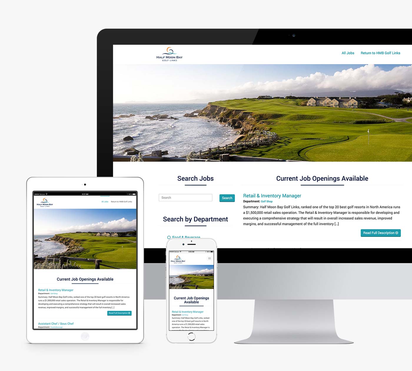 HMB Golf Links Careers Website portfolio image