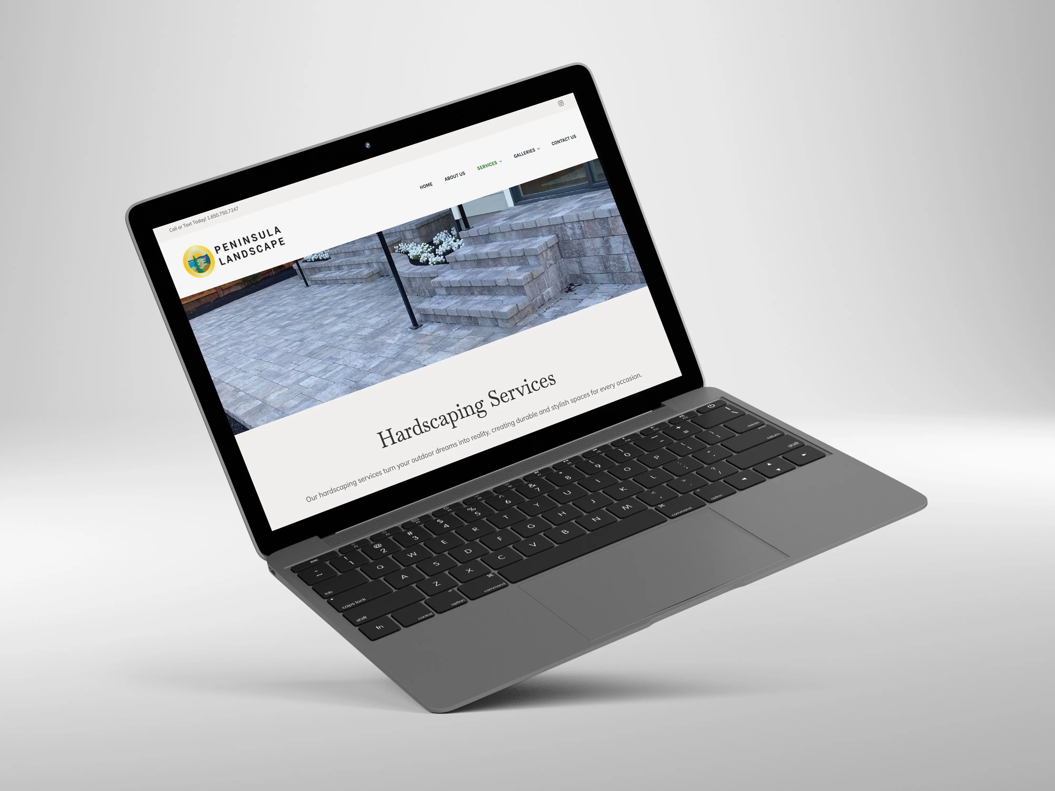 Peninsula Landscaping Co. Macbook Air portfolio image